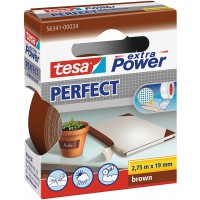Tesa extra Power Perfect - Ruban Adhesif Toile - Ruban de Reparation pour Artisanat, Fixation, Renforcement et etiquetage - Marr