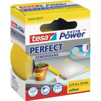 Tesa extra Power Perfect - Ruban Adhesif Toile - Ruban de Reparation pour Artisanat, Fixation, Renforcement et etique