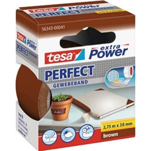 Tesa extra Power Perfect - Ruban Adhesif Toile - Ruban de Reparation pour Artisanat, Fixation, Renforcement et etique