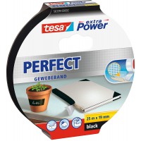 Tesa 56339-00002-01 extra Power Perfect Ruban adhesif Noir 25 m x 19 mm