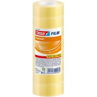 Tesafilm Standard - Ruban Adhesif Polyvalent pour la maison, le bureau et l'ecole, 33 m x 19 mm - Pack de 8 Rubans