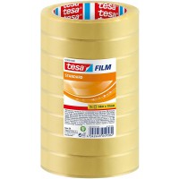 Tesafilm Standard - Ruban Adhesif Polyvalent pour la maison, le bureau et l'ecole, 66 m x 19 mm - Pack de 8 Rubans