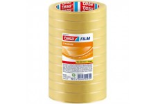 Tesafilm Standard - Ruban Adhesif Polyvalent pour la maison, le bureau et l'ecole, 66 m x 15 mm - Pack de 10 Rubans