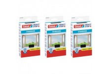 tesa Insect Stop Standard 55670-00021 Moustiquaire pour fenetre avec bande Velcro Anthracite 1 x 1 m