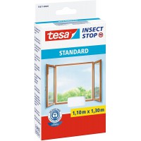 Tesa Insect Stop Auto-Agrippant STANDARD pour Fenetres - Filet Anti-Moustiques Adhesif - Decoupable a  la Dimension Souhaitee - 