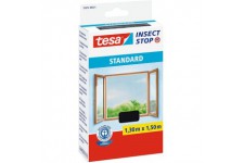 Tesa Insect Stop Auto-Agrippant STANDARD pour Fenetres - Filet Anti-Moustiques Adhesif - Decoupable a  la Dimension Souhaitee - 