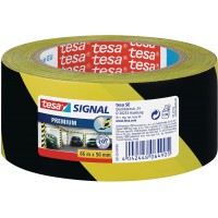 Tesa Signal Premium Ruban Adhesif de Marquage et d'Avertissement - Balisage et Signalisation Permanente des Zones Dangereuses - 