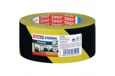 Tesa Signal Premium Ruban Adhesif de Marquage et d'Avertissement - Balisage et Signalisation Permanente des Zones Dangereuses - 