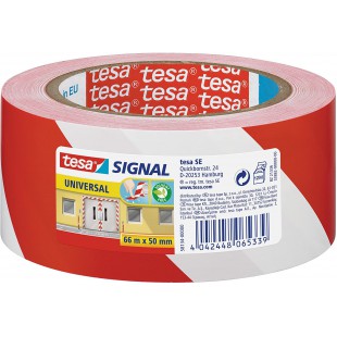 Tesa Signal Universel Ruban Adhesif de Marquage et d'Avertissement - Balise et Signalise les Zones Dangereuses - Resistant aux U