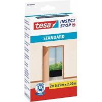 Tesa Insect Stop STANDARD Moustiquaire pour Portes - Protection Anti Insectes en Deux Parties - Bande Auto-Adhesive - Sans Perca