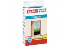 Tesa Insect Stop STANDARD Moustiquaire pour Portes - Protection Anti Insectes en Deux Parties - Bande Auto-Adhesive - Sans Perca