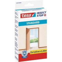Tesa Insect Stop STANDARD Moustiquaire pour Portes - Protection Anti Insectes en Deux Parties - Bande Auto-Adhesive - Sans Perca