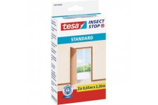 Tesa Insect Stop STANDARD Moustiquaire pour Portes - Protection Anti Insectes en Deux Parties - Bande Auto-Adhesive - Sans Perca