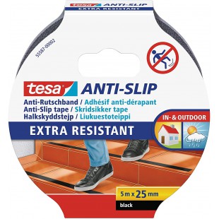 Tesa Adhesif Antiderapant - Ruban Adhesif Antiderapant pour les Sols Interieurs et Exterieurs - Ideal pour les Escaliers et les 