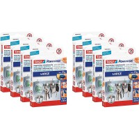 Tesa Powerstrips Lot de 10 bandes adhesives double face pour montage d'objets sur surfaces lisses jusqu'a  2 kg