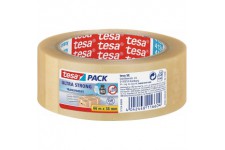 Tesapack Ultra Strong - Ruban Adhesif d'Emballage en PVC Solide et Securise - Transparent - 66 m x 38 mm