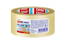 tesapack Ultra Strong - Ruban Adhesif d'Emballage en PVC Solide et Securise - Transparent - 65 m x 50 mm