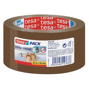 Lot de 6 : Tesa 1 Ruban de Fermeture PVC Ultra Resistant - 66m x 50mm - Marron