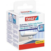 Tesa Cache Fissures - Ruban Adhesif non Tisse Souple pour la Reparation des Fissures et des Joints - 10 m x 50 mm