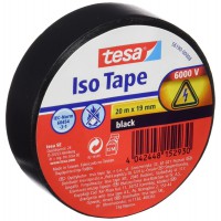 Tesa Sas 5619000008 Ruban adhesif isolation electrique 20 mm x 19 mm vrac Noir
