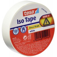 Tesa Sas 561900009 Ruban adhesif isolation electrique 6000 V 20 m x 19 mm Blanc