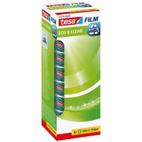 Tesa eco & clear ruban adhesif transparent - Bandes Double Face ecologiques, sans Solvant, Resistantes au Vieillissement avec Ha