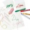 Tesa Glitter Deco Pack de 6 Styos Colles Paillettes Classique Rouge/Vert/Jaune/Gris/Rose/Violet