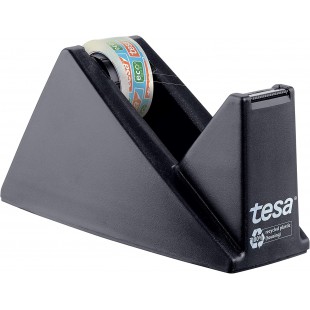 Tesa Devidoir de ruban Adhesif Easy Cut Economy de Table avec ecoLogo + Rouleau - Derouleur de Bureau ecologique - Technologie A
