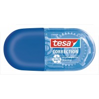 tesa ecoLogo mini ruban correcteur jetable, 5 mm x 6 m, bleu