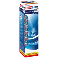 Tesa Lot de 8 Rubans Adhesifs Transparents - Offre Speciale - Rouleau Resistant, Sans Solvant et Hautement Adhesif - Adhesif en 