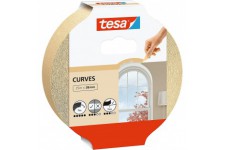 tesa Ruban de Masquage Special COURBES - Ruban Adhesif avec Crepage Extra Fort pour Masquer les Courbes et les Formes