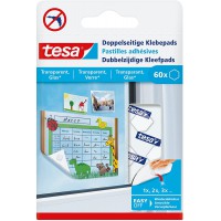 Tesa 77731-00-00 Lot de 60 Pastilles Adhesives Transparent