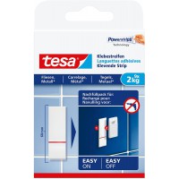 Tesa Languettes Adhesives pour Carrelage & Metal 2kg - Languettes Adhesives pour Surfaces Pleines et Lisses - Peut tenir jusqu'a