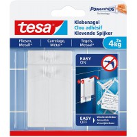 Tesa Clou Adhesif pour Carrelage & Metal 4kg - Clou Autocollant pour Surfaces Lisses et Solides dans les Salles de Bains et Cuis