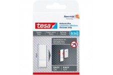 Tesa Powerstrips Languettes Adhesives pour Papier Peint et Platre - Recharges pour Clou Adhesif Tesa - Adherence de 0,5 kg/Clou 