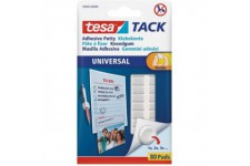 Tesa TACK Pate a  Fixer - Gommettes Adhesives Repositionnables pour Fixer des Objets Legers sur des Surfaces Solides - 80 Pastil