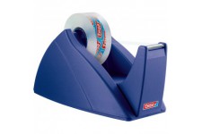 Tesa Easy Cut Derouleur de Bureau Professionnel - Devidoir Rechargeable pour Ruban Adhesif de 33 m x 19 mm - Bleu