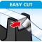 Tesa Easy Cut Derouleur de Bureau Professionnel - Devidoir Rechargeable pour Ruban Adhesif de 33 m x 19 mm - Bleu/Rouge
