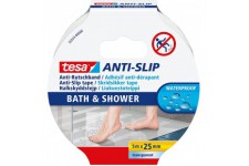 Tesa ANTI-SLIP Adhesif Antiderapant Bain & Douche Waterproof - Bande Adhesive Antiderapante de Protection pour Surfaces et Sols 