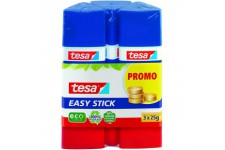 Tesa 57047-00000-00 Easy Stick Promo Lot de 3 Baton de colle 25 g
