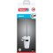 Tesa Smooz Ensemble mural brosse WC, metal chrome, arrondi : brosse de toilettes en metal chrome de haute qualite avec son elega