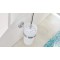 Tesa Smooz Ensemble mural brosse WC, metal chrome, arrondi : brosse de toilettes en metal chrome de haute qualite avec son elega
