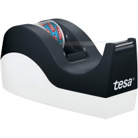 Tesa Easy Cut Derouleur de Bureau ORCA - Devidoir de Ruban Adhesif Antiderapant - Manipulation facile, Decoupe Nette - 1 Rouleau