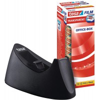 Derouleur de bureau Tesa Easy Cut CURVE - antiderapant, pratique, precis, pour rouleaux de 19 mm jusqu'a  33m + pack de 8 rubans