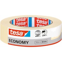 Tesa Masquer ECONOMY ecologique Ruban Adhesif - Adhesif de Masquage pour Travaux de Peinture - Sans Solvant, Detachable sans Res