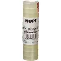 Lot de 80 : NOPI Ruban adhesif transparent 10 m x 12 mm (lot de 12)