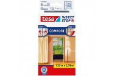 Tesa Insect Stop COMFORT Moustiquaire pour Portes - Protection Anti Insectes en Deux Parties - Bande Auto-Adhesive Easy-On Easy-