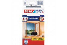 Tesa Insect Stop COMFORT pour Porte-Fenetres - Moustiquaire avec Ruban Auto Agrippant - Filet Anti-Moustique - Anthracite, 170 c