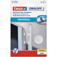 Tesa 55226-00003-01 - Ca­rculos de cierre uso Universal ON&OFF - 16mm, 8 pares, Blanc