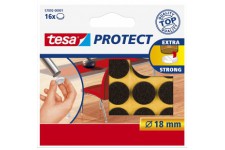Tesa Protect Feutres Anti-Rayures - Patins Feutre Autocollants pour une Protection contre les Rayures des Sols et Su